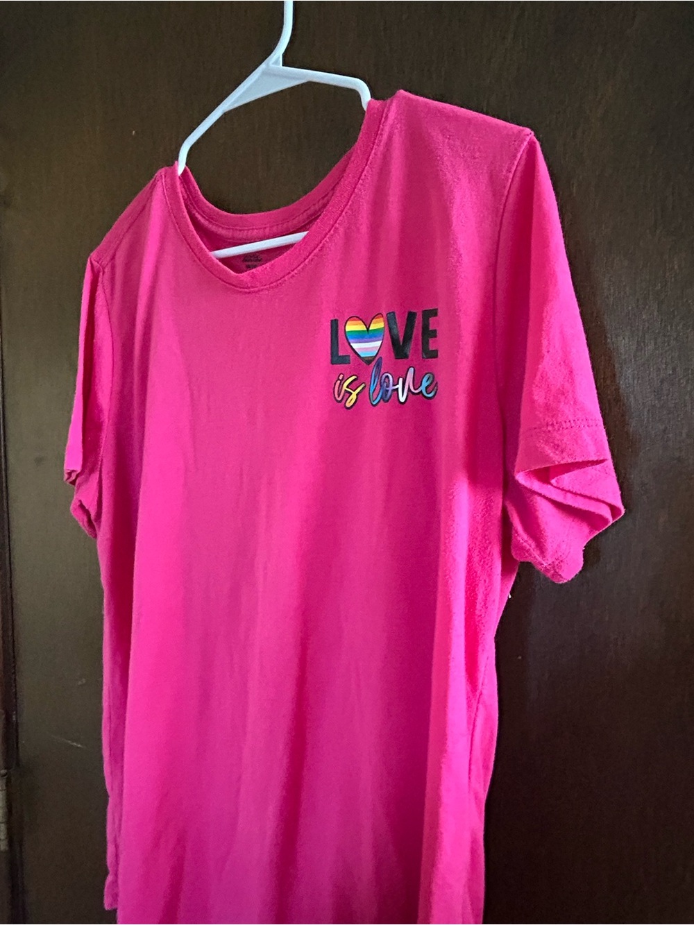 Pink "Love is Love" Pride Graphic Tee XL